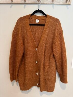 a new day Rust Brown Button-Front Women's Cardigan